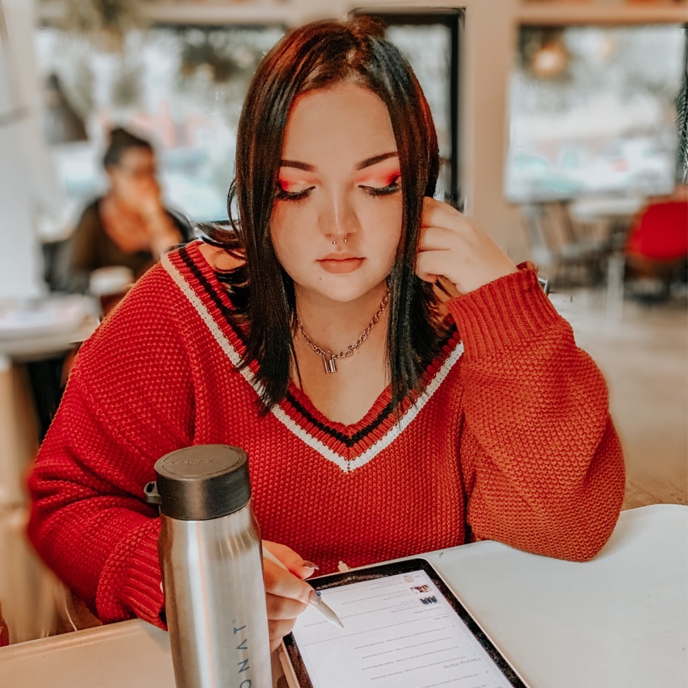 Distressed Orange Sweater